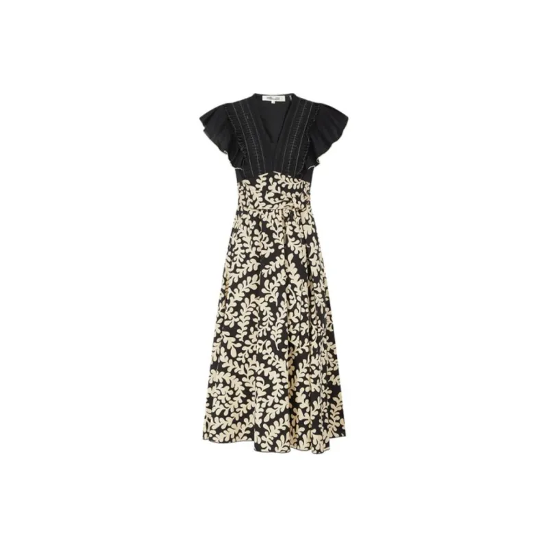 DVF Diane Von Furstenberg Short Sleeved Dress Women's Ecru-0