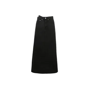 MM6 Maison Margiela Denim Long Skirt Women's Black