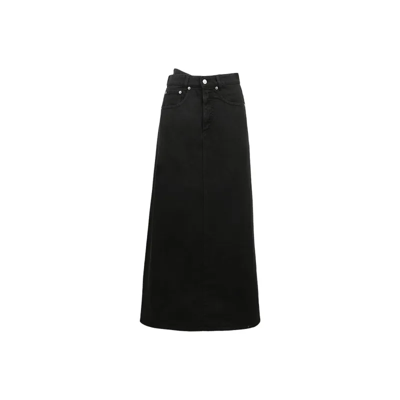 MM6 Maison Margiela Denim Long Skirt Women's Black-0