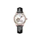 Rose Case White Dial Black Leather