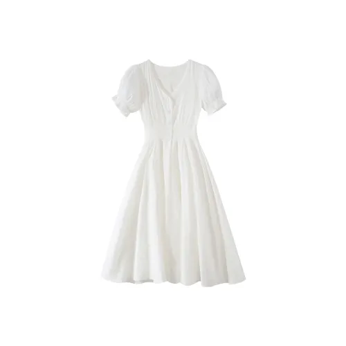 Local Gal Short Sleeved Dress Women's White