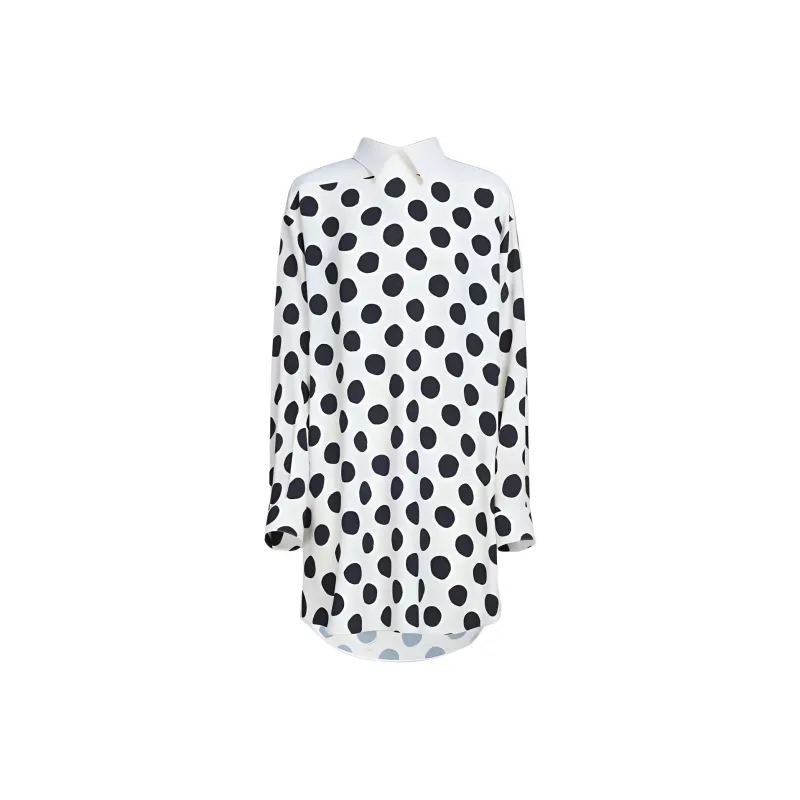 MARNI Polka Dot Print Long Sleeved Mini Dress-0