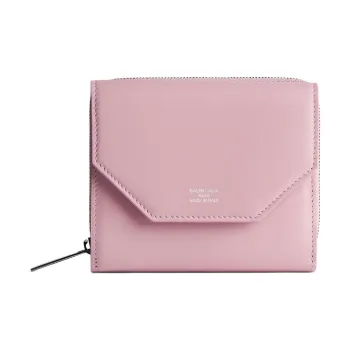 Balenciaga Calfskin Wallet Women's Light Pink
