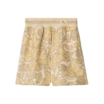 Burberry Botanical-Printed Elasticated Waistband Shorts