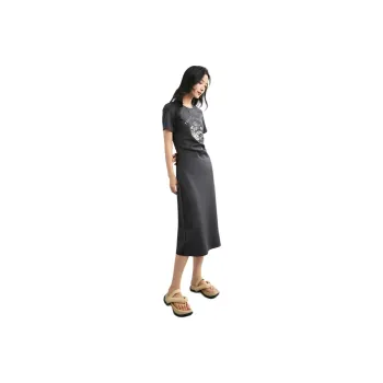 Mo Han Yi Mei Short Sleeved Dresses Women's Gray
