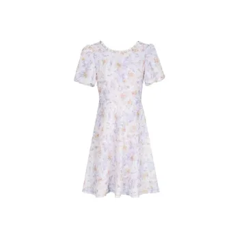 Tulip Taste Short-Sleeved Dresses Women's Purple