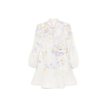 Zimmermann Crush Buttoned Mini Dress