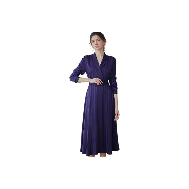 ROEYSHOUSE Long Sleeved Dress Women's Stripes-0
