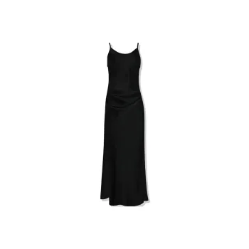 Roselingling Slip Dresses Women's Elegant Black