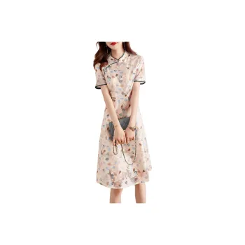 XWI Short-Sleeved Dresses Women's Orange Pink