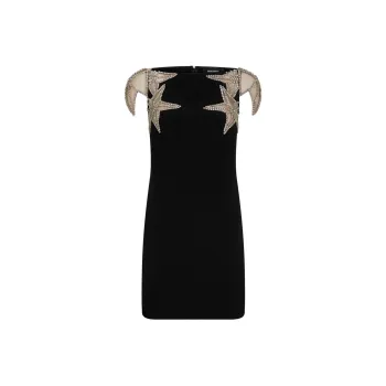 DSQUARED 2 Star Embellished Straight Hem Mini Dress