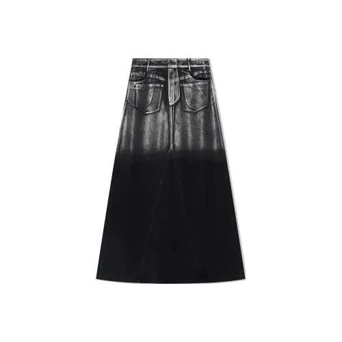 COVERINS Denim Long Skirts Women's Black
