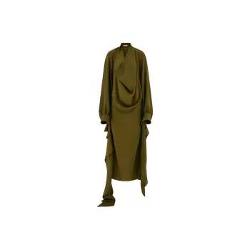 Ferragamo Monogram Motif Layered Midi Dress