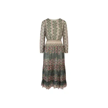 SALONI Graphic print Long sleeve Dress