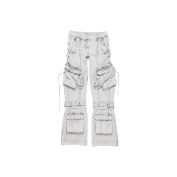 Acne Studios Cargo Twill Trousers 'Dusty White'