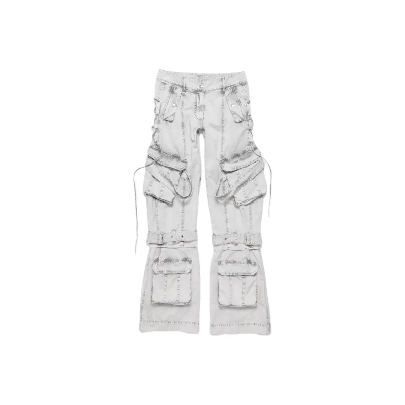 Acne Studios Cargo Twill Trousers 'Dusty White'-0