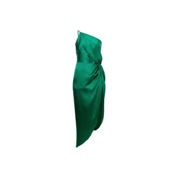 Michelle Mason Knot detail One shoulder Gown
