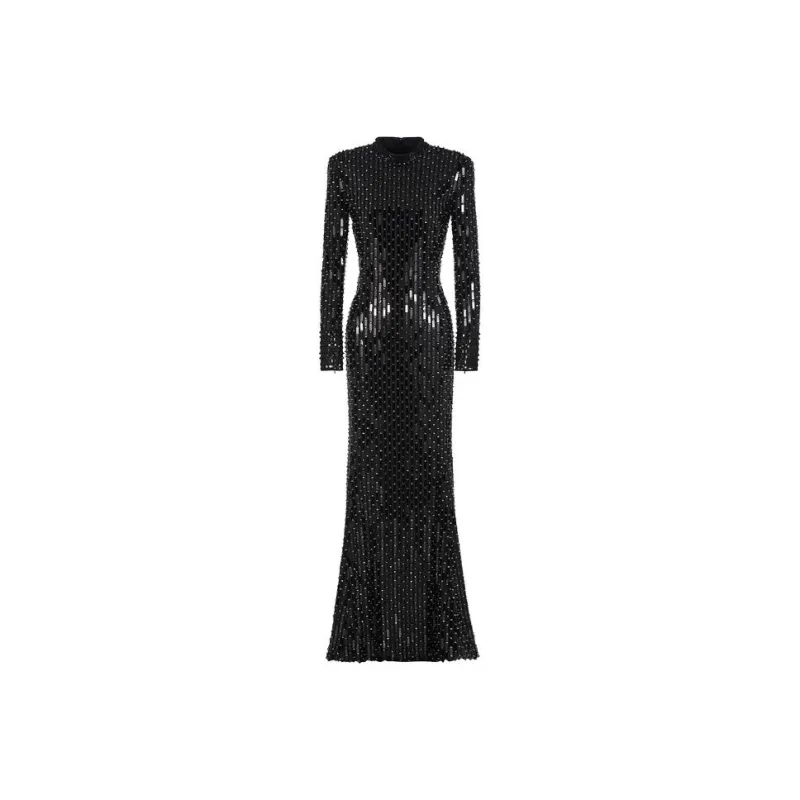 GIORGIO ARMANI Long-Sleeved Dresses Women's Black-0