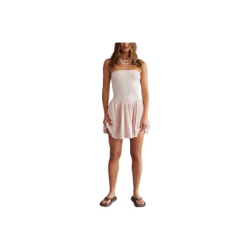 FREE PEOPLE Onda Drop-Waist Tube Mini Sleeveless Dress Women's Pink Nectar/Pink Honey