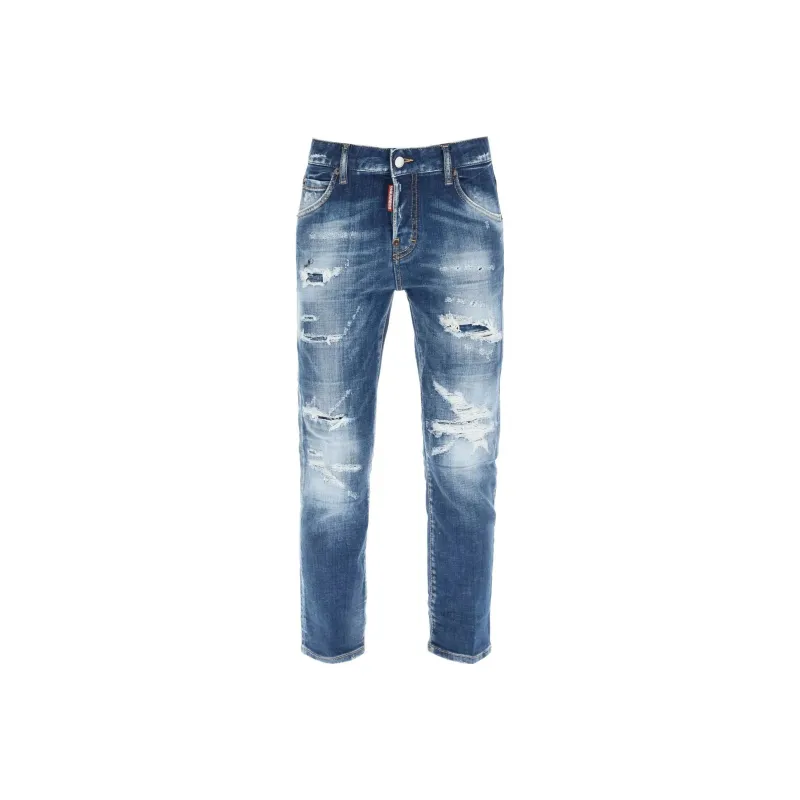 DSQUARED 2 Bleached Cropped Jeans-0