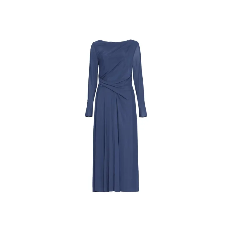 Talbot Runhof Ruched Long sleeve Gown-0