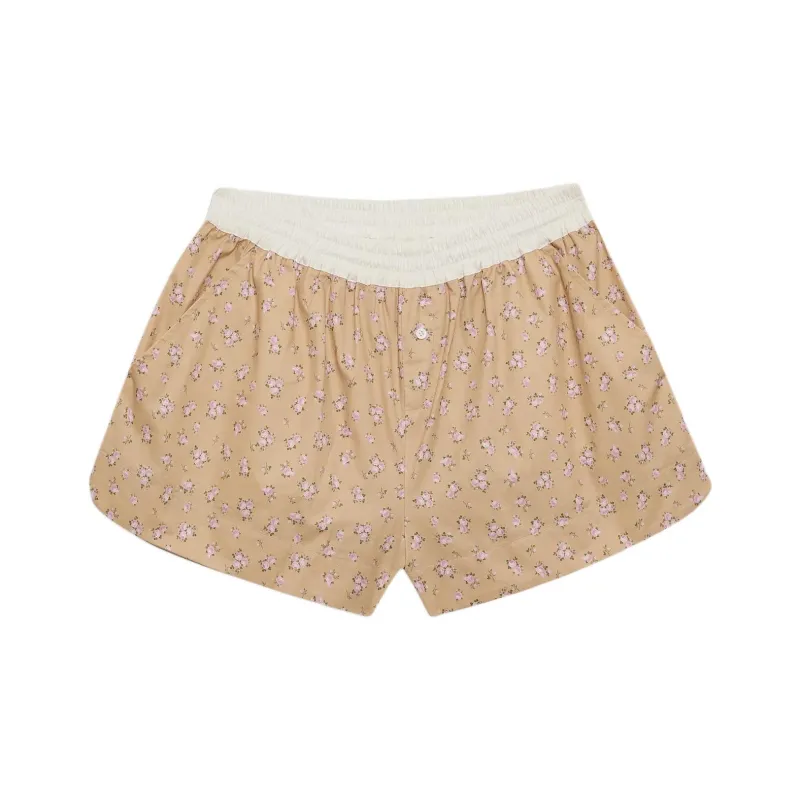 Victoria's Secret For Love & Lemons Tamren Boxer Short/Brown Casual Shorts Women's Brown-0