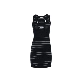 MIU MIU SS24 Sleeveless Dress Women's Dark Blue