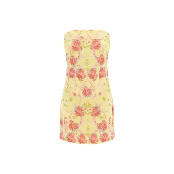 With Jean Sleeveless Dresses Women's Yellow