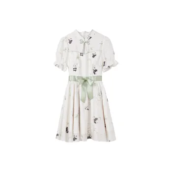 Blovelan Short-Sleeved Dresses Women's Cream Cheese Apricot