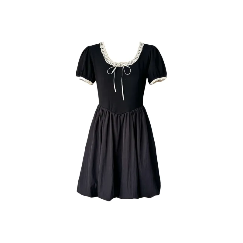 BEAUTIFUL CONFESSION Short Sleeved Dress Women's Black-0