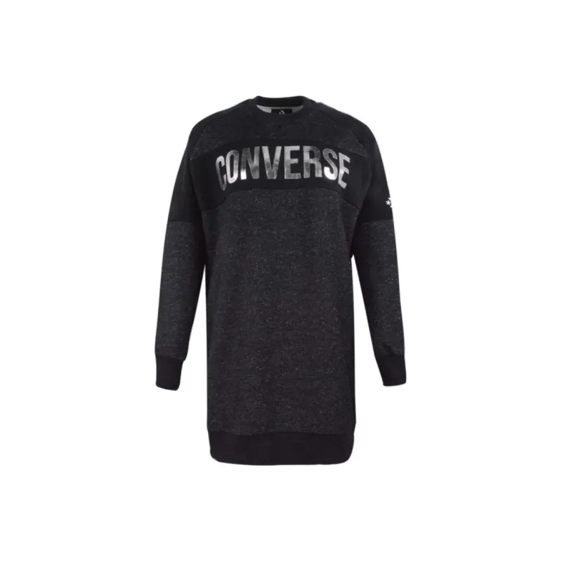 Converse Lurex Dress Long Sleeved Dresses Women's Ink Black-0