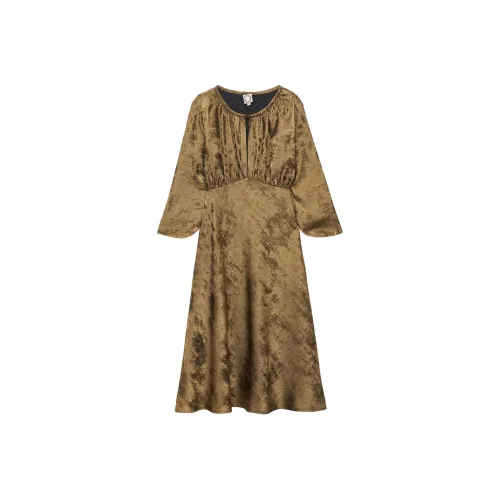 INES DE LA FRESSANGE Long Sleeved Dress Women's Gold