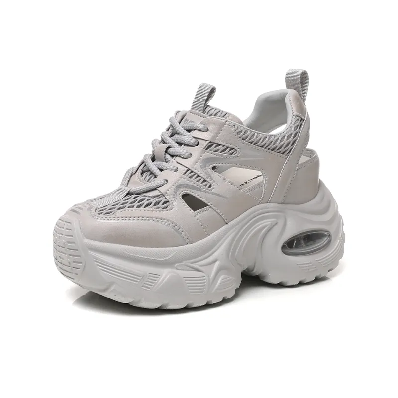 NRDROFFICIAL Cushioning Abrasion Resistant Lightweight Slip Resistant Low Top Chunky Sneakers Women's-6