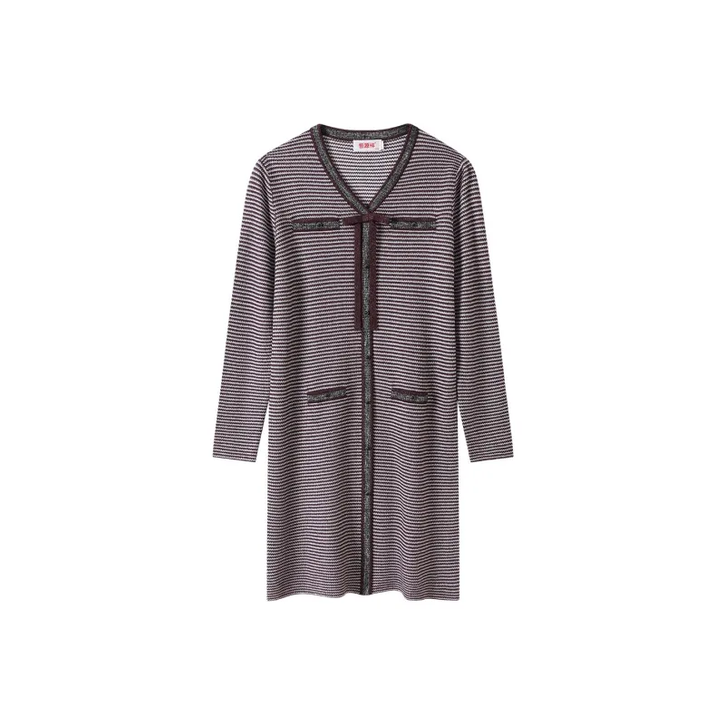 H YXIANG Long Sleeved Dresses Women's-2