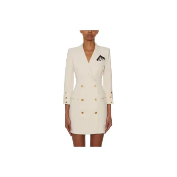 Elisabetta Franchi Long-Sleeved Dresses Women's White