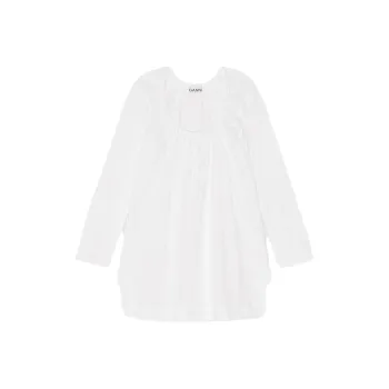 GANNI Long Sleeved Dresses Women's Bright Pure White