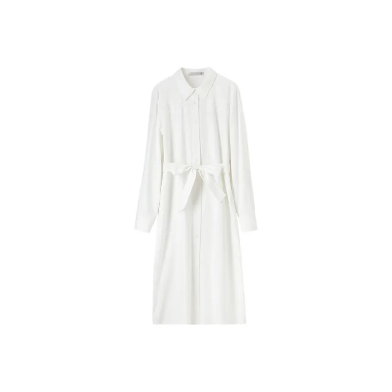 SENTUBILA Long Sleeved Dresses Women's Ecru-0