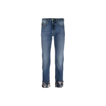 VERSACE JEANS COUTURE Floral print Cropped Jeans