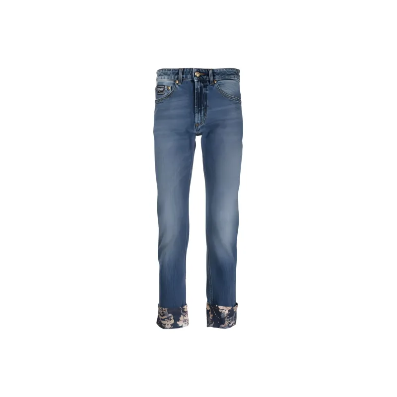 VERSACE JEANS COUTURE Floral print Cropped Jeans-0