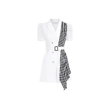 AUI Short Sleeved Dress Women's White