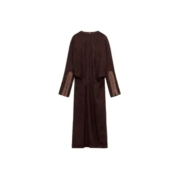 ZARA ZW Series Long-Sleeved Dresses Women's Eggplant Purple