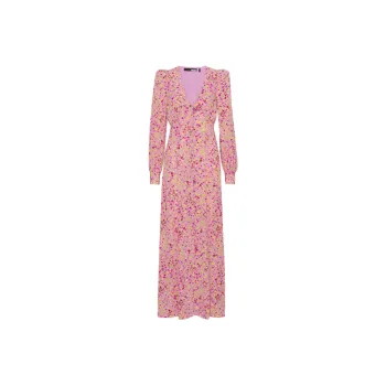 Rotate Floral-jacquard Maxi Dress