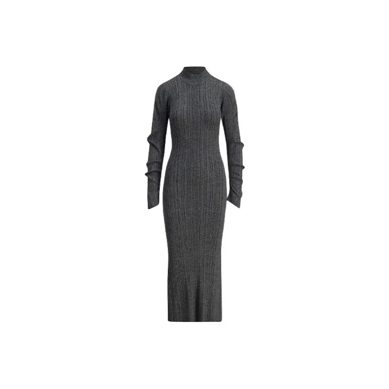 HOLZWEILER SS23 Delilah Long Sleeved Dress Women's Heather Gray-0