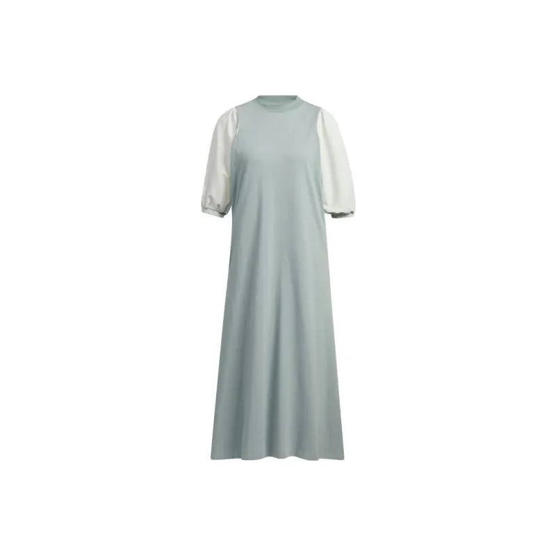 Adidas Short-Sleeved Dresses Women's Gray Blue-0