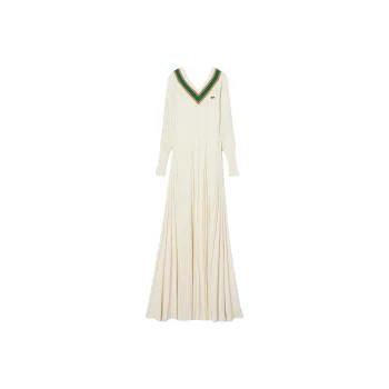LACOSTE Ribbed Maxi Dress