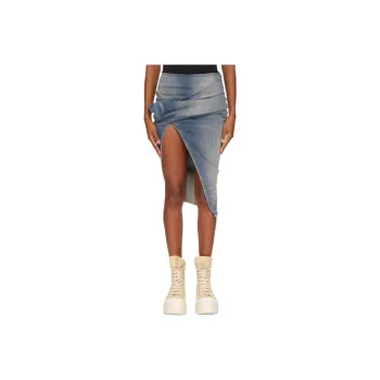 Rick Owens DRKSHDW Denim Long Skirt Women's Indigo