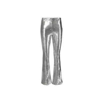 PHILOSOPHY DI LORENZO SERAFINI High-waisted Flared Sequinned Trousers