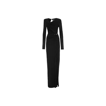 PHILIPP PLEIN Long Piercing-detail Dress