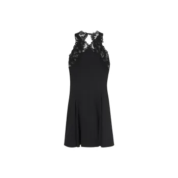 VERSACE Lace Detailed Sleeveless Mini Dress