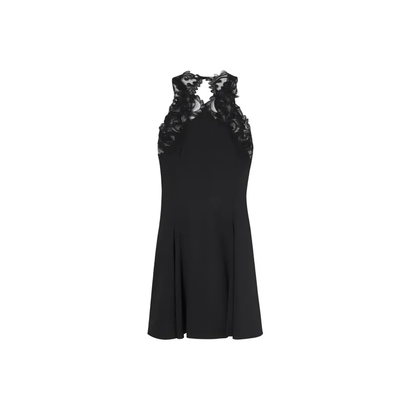 VERSACE Lace Detailed Sleeveless Mini Dress-0
